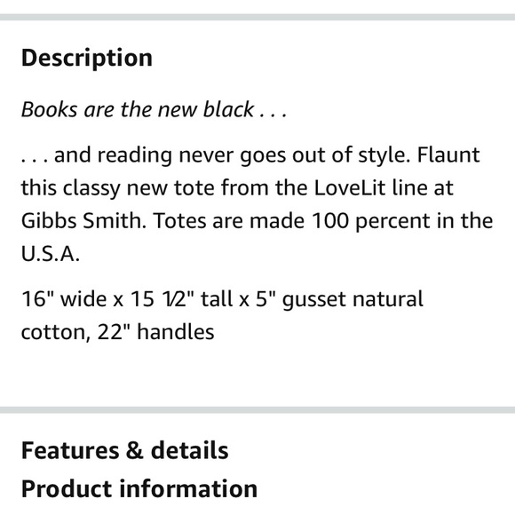 “Books are the New Black” Canvas Tote Bag - Picture 2 of 2